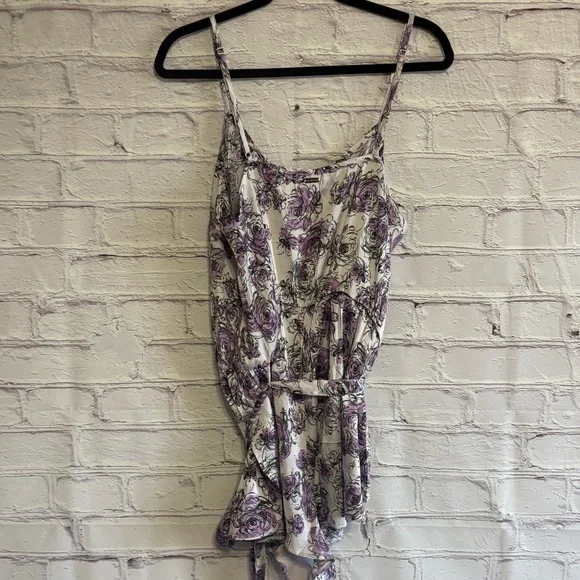 Adore Me Karrina Floral Satin Sleep Romper - Picture 9 of 12